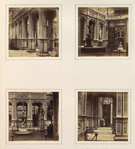 [文艺复兴时期法院的外墙、视图和入口凉廊]，约1859年。 作者 菲利普·亨利·德拉莫特。