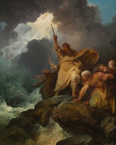 法老军队的毁灭》，1792年。 作者 菲利普·詹姆斯·德·路德堡