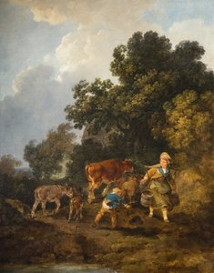 奶妈》，1800年。 作者 菲利普·詹姆斯·德·路德堡