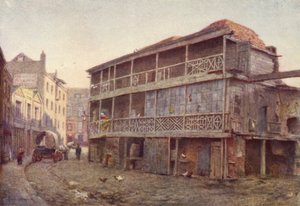 最后的Kings Head Inn，Southwark，1884 作者 菲利普·诺曼