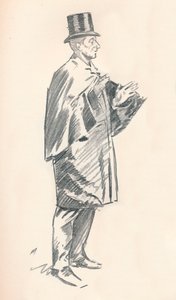 铅铅笔素描，菲尔·梅（Phil May），19世纪1903-1904年