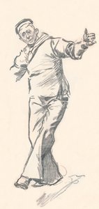 铅铅笔素描，菲尔·梅（Phil May），19世纪1903-1904年