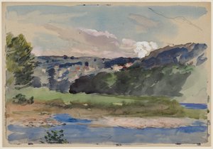 切普斯托（纸上水彩、铅笔和体彩）