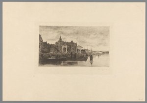 Schreierstoren 顶部的阿姆斯特丹景观 Le Schreierstoren（原标题） 雅各布·马里斯. 十二景（系列名） 作者 菲利普·齐尔肯（艺术家签名）