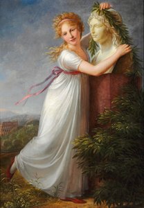 艾达为母亲的半身像戴上花环 作者 菲利普·弗里德里希·冯·赫希