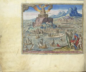 《亚历山大八世》中的灯塔，来自世界第八大奇迹，1572年 作者 菲利普·加勒
