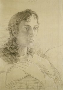 圣约翰的头和手，1806年（纸上的粉笔和木炭） 作者 菲利普·奥托·朗格