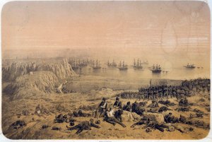 克里米亚战争（1853-1856）：1854年9月20日的阿尔马河战役。插图