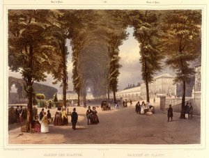 Le Jardin des Plantes - 载于 "Promenade dans Paris et ses environs", by Jacottet and Benoist, Paris, v.1840
