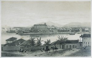 里约热内卢的九张全景照片：Da Ilha das Cobras，1862年 作者 菲利普·贝诺斯特