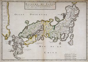 耶稣会士、法国学者菲利普-布里耶神父（1601-1668 年）绘制的日本地理图。巴黎，荷兰 作者 菲利普·布里特