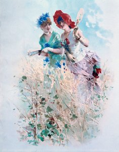 菲利普·雅克·林德 (Philippe Jacques Linder，1835-？) 19 世纪私人收藏的春季平版画