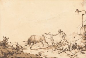 冲锋的公牛 作者 Philippe-Jacques de Loutherbourg