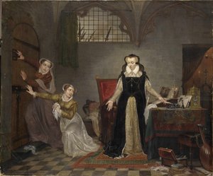 苏格兰女王玛丽-斯图亚特在1819年之前的最后时光。 作者 菲利普·雅克·范·布雷