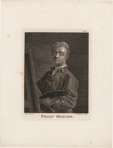 Philip Mercier，来自Horace Walpole的&39;绘画轶事&39;，由Thomas Chambars（1724-89）刻，1770年 作者 菲利普·梅西耶