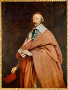 Armand Jean du Plessis, Cardinal de Richelieu (1585-1642)：菲利普·德·尚佩涅 (1602-1674) 工作室的肖像 作者 菲利普·德（尚佩恩工作室）