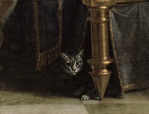 基督在法利赛人西门的家中，c.1656（173719的细节） 作者 菲利普·德·尚佩尼