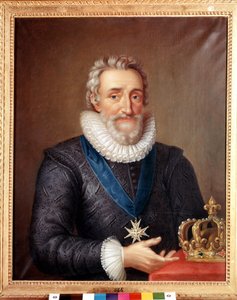 法国国王亨利四世 (1553 - 1610) 的肖像。 菲利普·德·尚佩涅 (Philippe de Champaigne) 的绘画。 斯德哥尔摩国家博物馆 作者 菲利普·德·尚佩尼