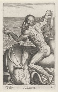 海神奥西努斯
海洋之神
河神和海神（系列标题）
Semideorum Marinorum amnicorumque sigillariae imagines perelegantes（系列标题） 作者 飞利浦加勒