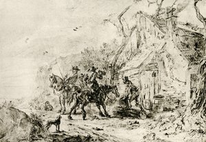 在小酒馆停下来 作者 飞利浦Wouwerman