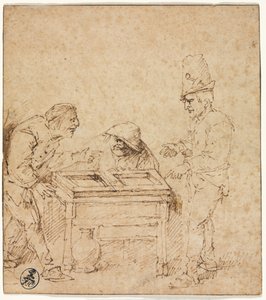 Tric-Trac演奏家，约1660年。 作者 飞利浦德科宁克