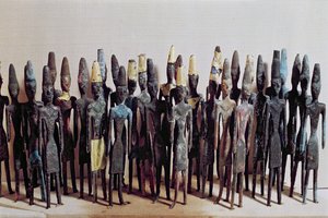 祭品雕像，来自比布鲁斯的方尖碑庙（金和铜）。 作者 腓尼基学派