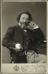 艺术家伊利亚-列宾的画像 1844-1930年 作者 摄影工作室 H. Rentz 和 F. Schrader。