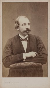 作曲家埃米尔-约纳斯的肖像 1827-1905年。 作者 摄影工作室 Legé 和 Bergeron。