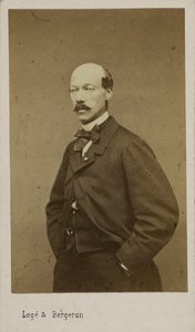 作曲家亚历山大-巴塔1816-1902年的肖像，约1880年。 作者 摄影工作室 Legé 和 Bergeron。