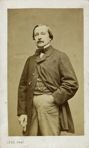 钢琴家和作曲家费利克斯-勒库佩的肖像，1811-1887。 作者 摄影工作室 Legé 和 Bergeron。