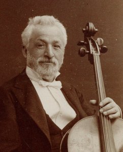 作曲家和大提琴家加埃塔诺-布拉加1829-1907年的肖像，约1875年。