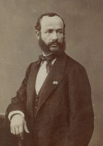 小提琴家和作曲家Henri Vieuxtemps 1820-1881年的肖像，1870年代。