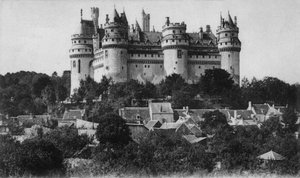 城堡明信片，皮埃尔丰，c。 1900（黑白照片） 作者 法国摄影师