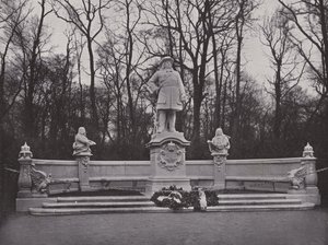 Der Sieges-Allee 纪念碑，弗里德里希·威廉 (Friedrich Wilhelm)，大库弗斯特 (Der Grosse Kurfurst)（黑白照片） 作者 德国摄影师