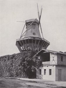 波茨坦，无忧宫，历史悠久的磨坊（黑白照片） 作者 德国摄影师