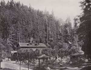 Restaurant im Polenztal (b/w photo) 作者 德国摄影师