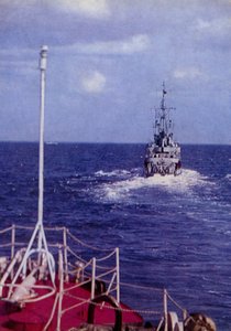 与波罗的海红旗舰队和波兰海军一起，国家人民军队的人民海军....。(彩色照片) 作者 德国摄影师