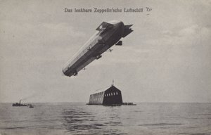 Zeppelin LZ III (b/w photo) 作者 德国摄影师