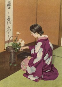 插花女孩（彩色照片） 作者 摄影师 日本人