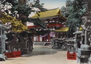 日本，约 1912 年：春日神社建于 767 年，位于京都附近的奈良（照片） 作者 摄影师 日本人