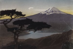 日本，约1912年。从御坂口看富士山(照片)