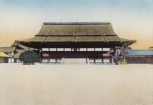 日本，约 1912 年：京都宫中的 Shishinden Hall，用于新年观众和其他大型仪式； 1868 年在京都举行了现任天皇的即位仪式（照片）