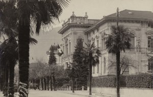 1925 年签署洛迦诺条约的会议宫（黑白照片）