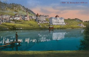 圣莫里茨-多夫。明信片寄于 1913 年。