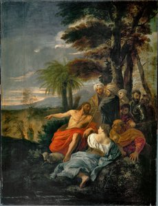 Saint Jean-Baptist prechant dans le desert - 圣约翰施洗约翰在沙漠中布道... 作者 码头弗朗切斯科莫拉