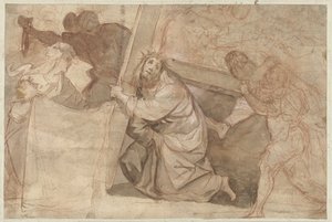 基督倒在十字架下 作者 弗朗切斯科·莫拉佐内 (Pier Francesco Morazzone)
