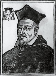 法国天主教神学家和红衣主教皮埃尔-德-贝鲁尔（1575-1629）的画像，印刷品 作者 布莱斯·尼古拉斯·勒苏尔