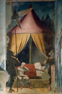 真十字架的历史。 康斯坦丁的梦想。 （壁画，1459-1466 年间） 作者 皮耶罗·德拉·弗朗西斯卡