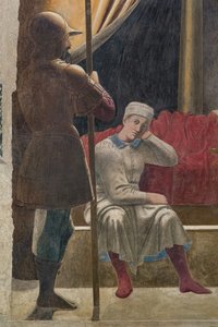 君士坦丁之梦》，《真十字架的故事》（壁画）细节 作者 皮耶罗·德拉·弗朗西斯卡
