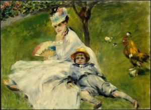 莫奈夫人和她的儿子 作者 Pierre Auguste Renoir